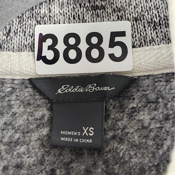 Eddie Bauer Sweater Womens Extra Small Gray Mock Neck Snap Pullover Pockets - Picture 7 of 10